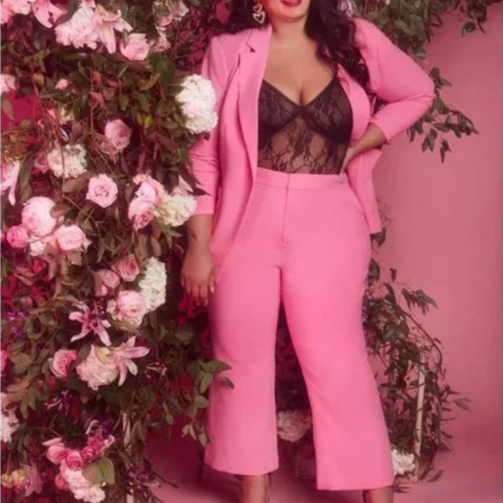 ELOQUII Pink Pantsuit - Jacket (Size 18) and Pants (Size 20)